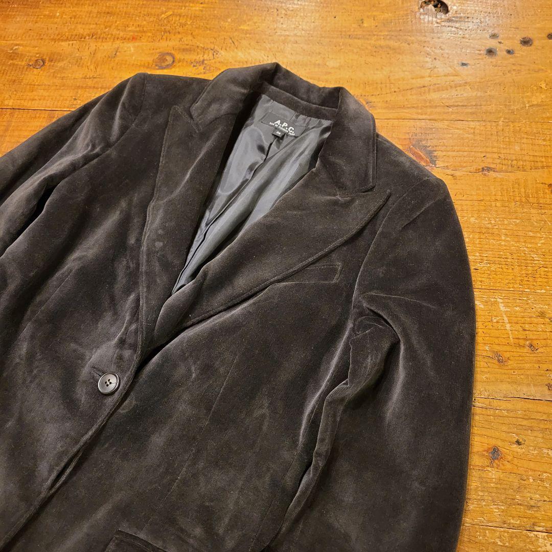 希少 A.P.C. アーペーセー ベロア テーラードジャケット