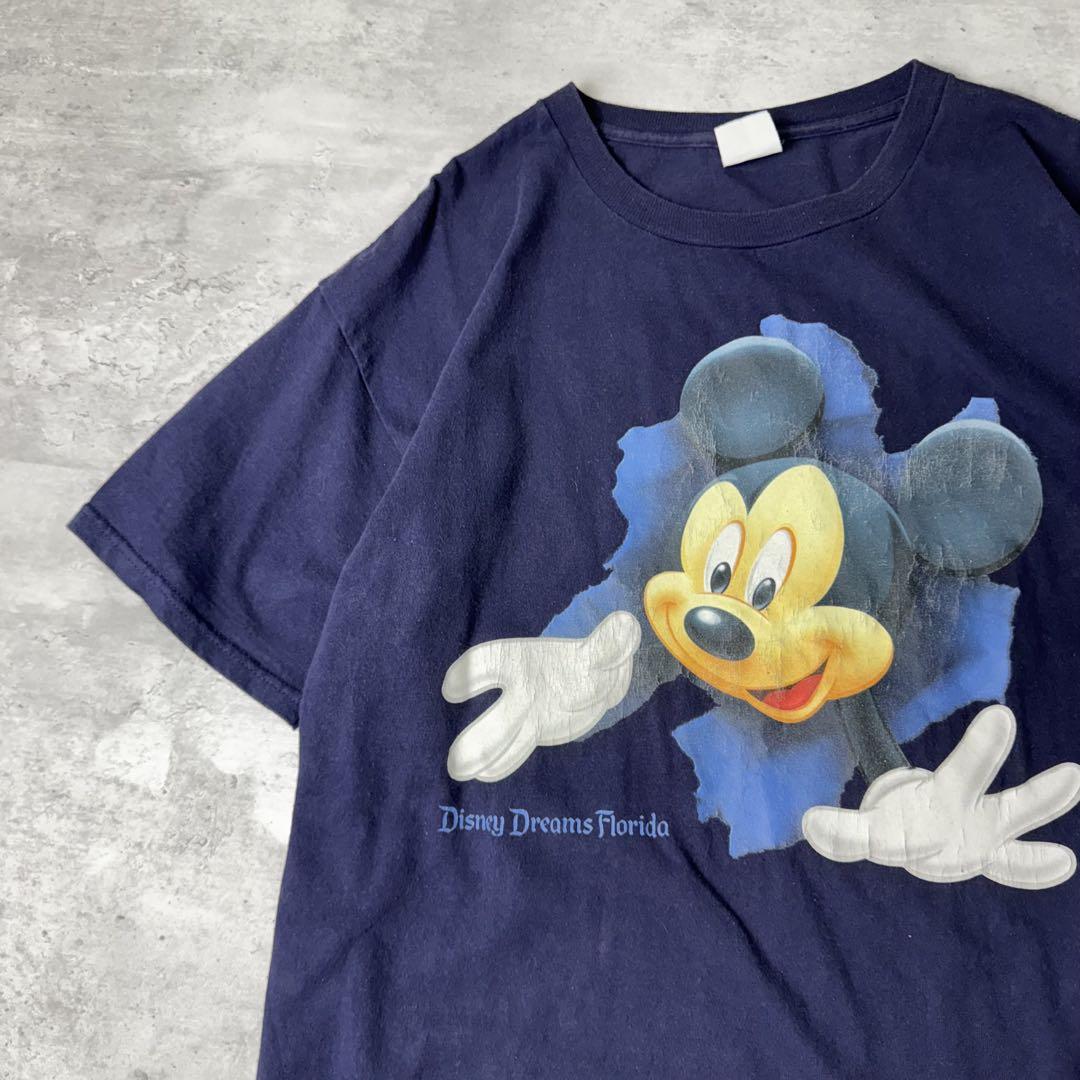 Disney Dreams Florida ミッキーマウス 両面 Tシャツ 紺 Disney Dreams Florida ミッキーマウス 両面 Tシャツ 紺 - メルカリ