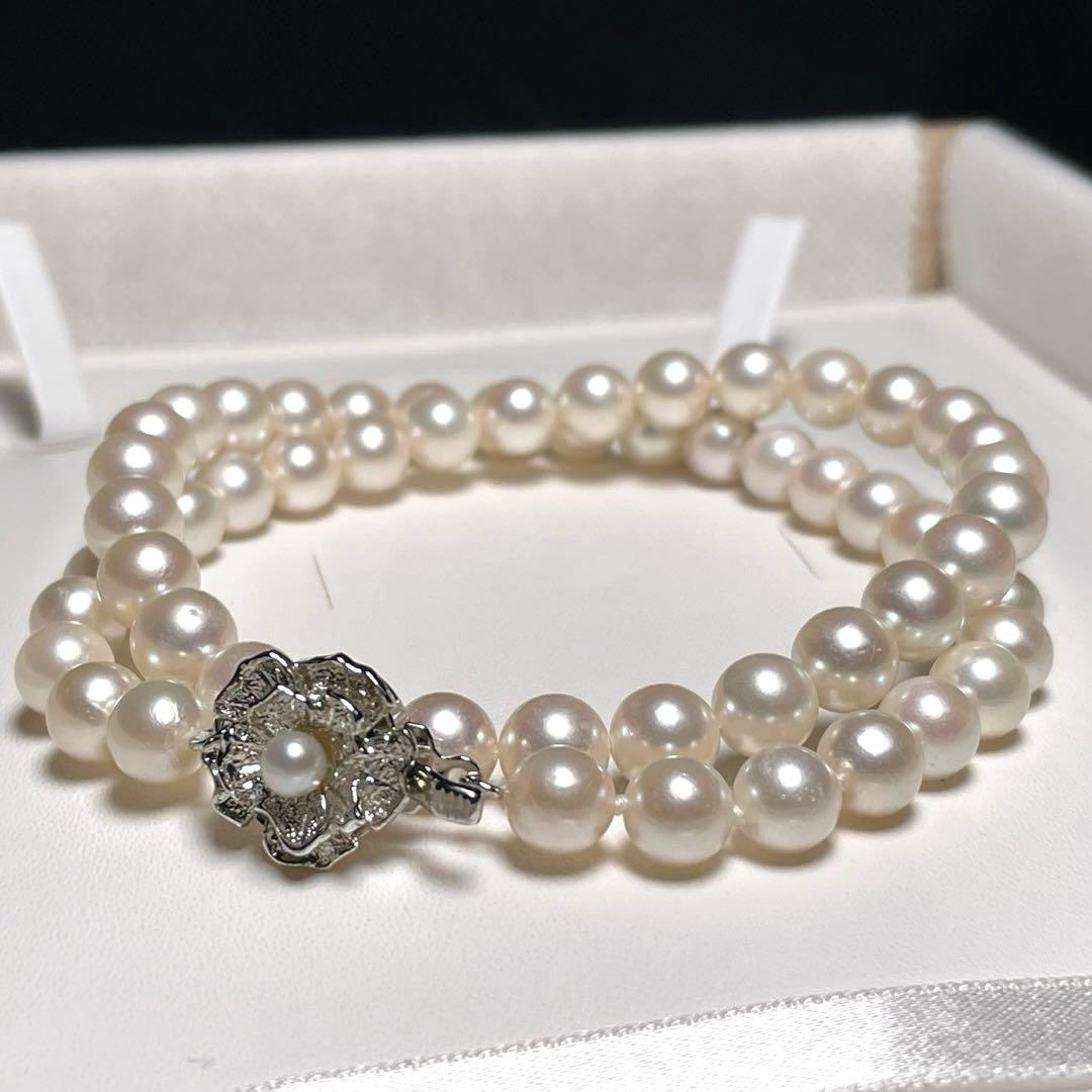 最新 ジュエリーマキ 花珠級】ネックレス O399 7.0〜7.5㎜ 冠婚葬祭 アクセサリー