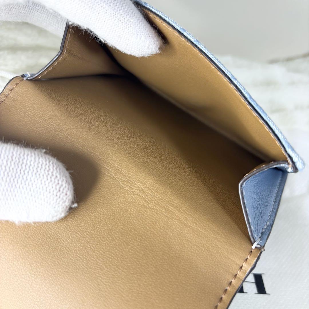 COACH】コーチ 美品 CH151 保存袋付き シグネチャー ブルー