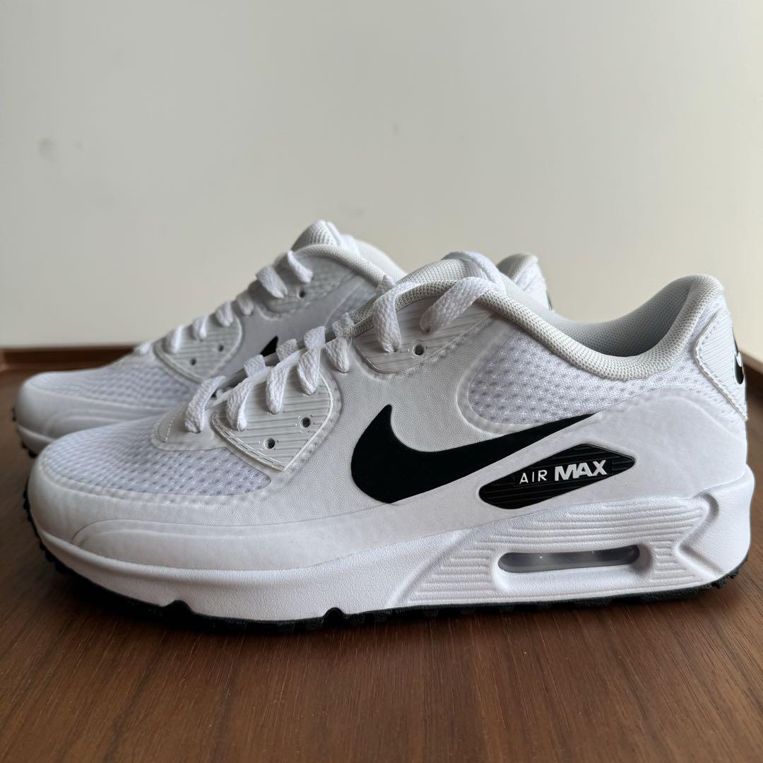 中古 ナイキ NIKE ゴルフシューズ 25.5 ホワイト エア マックス