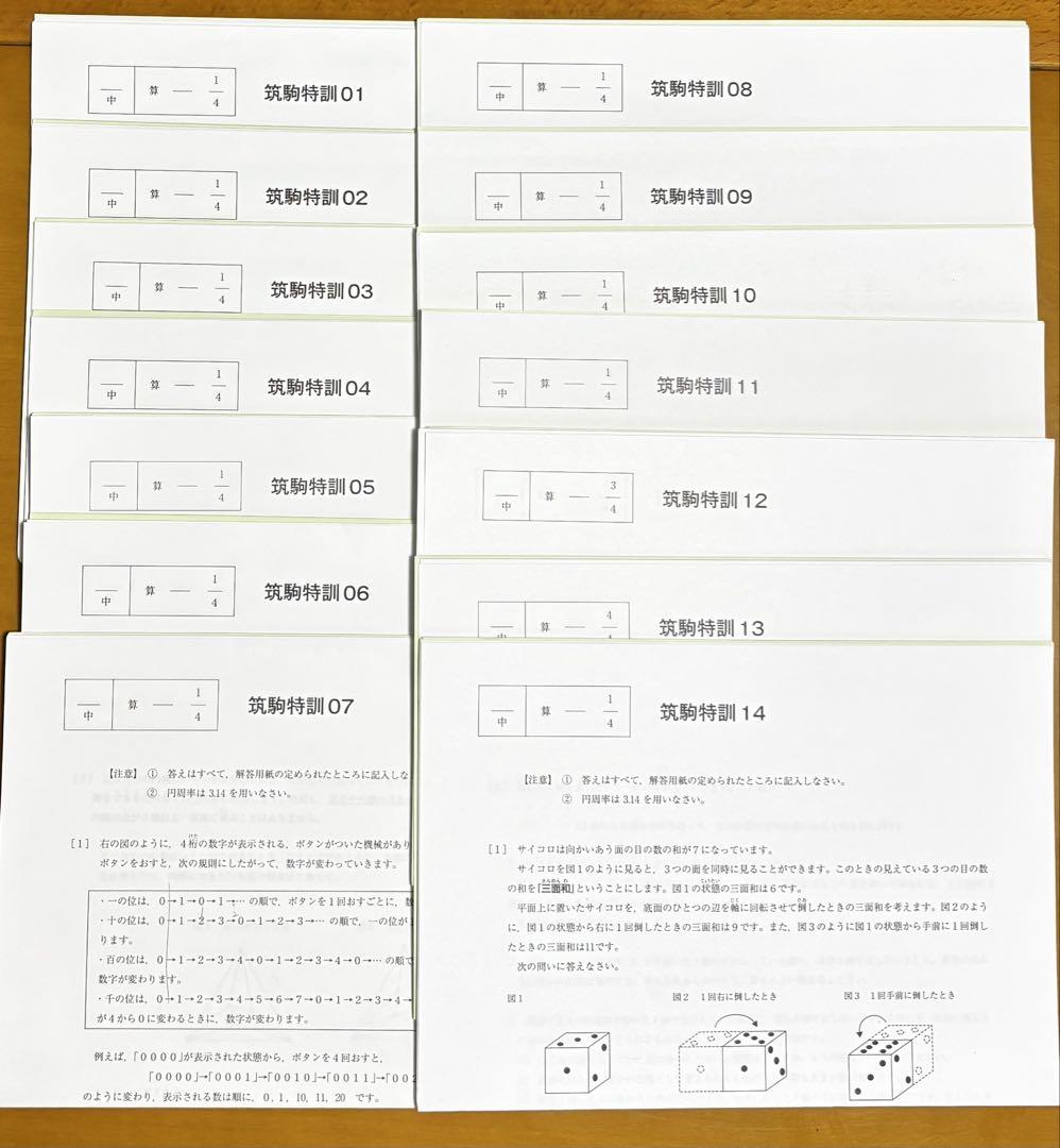 中学受験 サピックス SAPIX小6筑駒特訓 算数テキスト - メルカリ