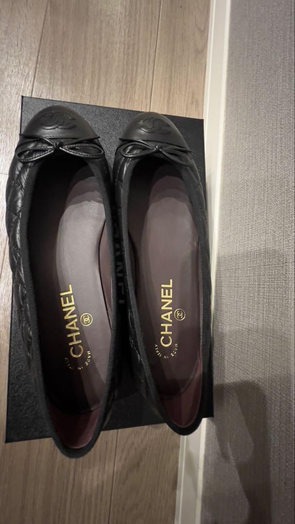 CHANEL バレエシューズ ブラック 37.5 美品