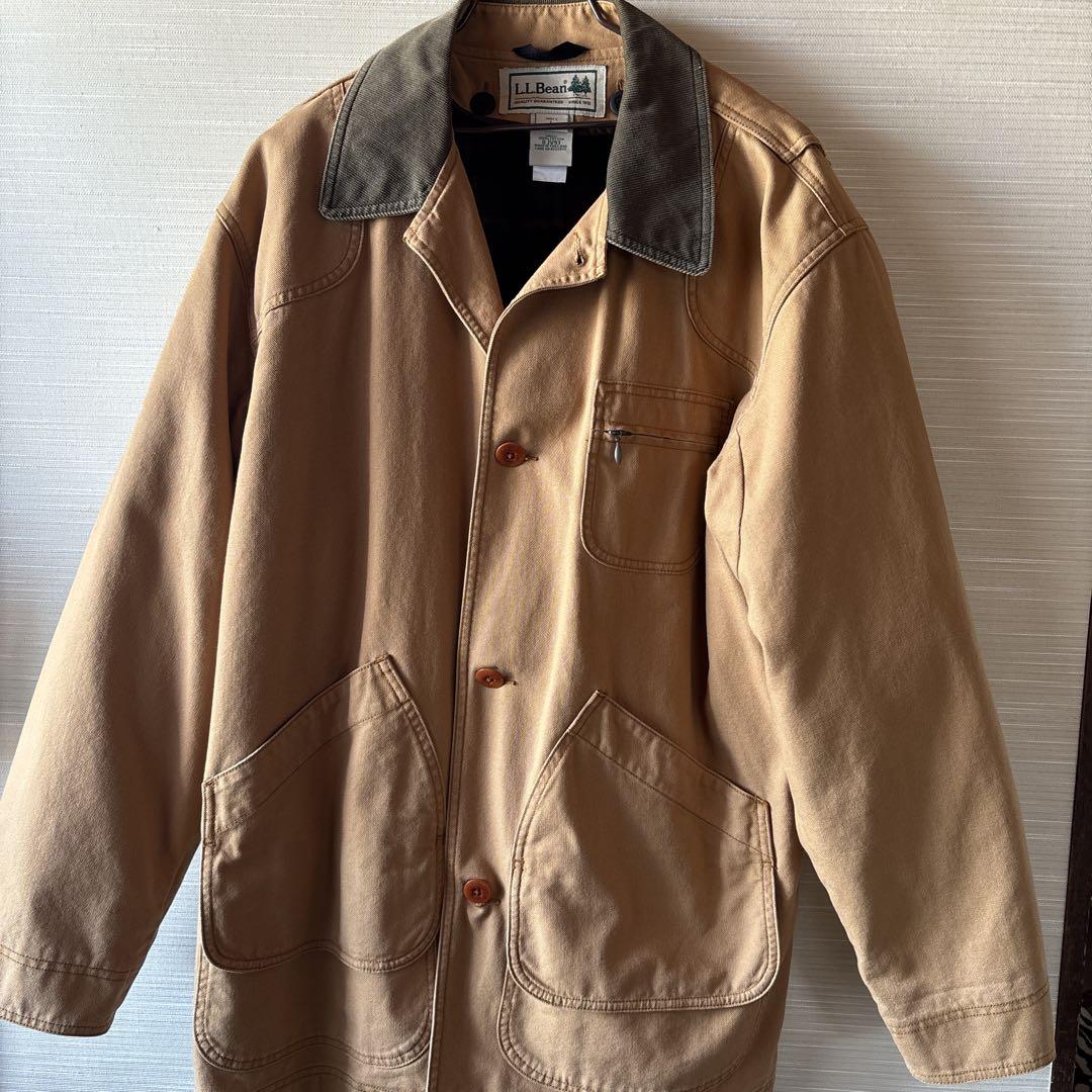 中古美品　L.L.Beanダックワークジャケット　ライナー脱着