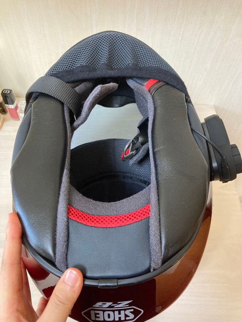 SHOEI Z-8 ワインレッド、インカム付き