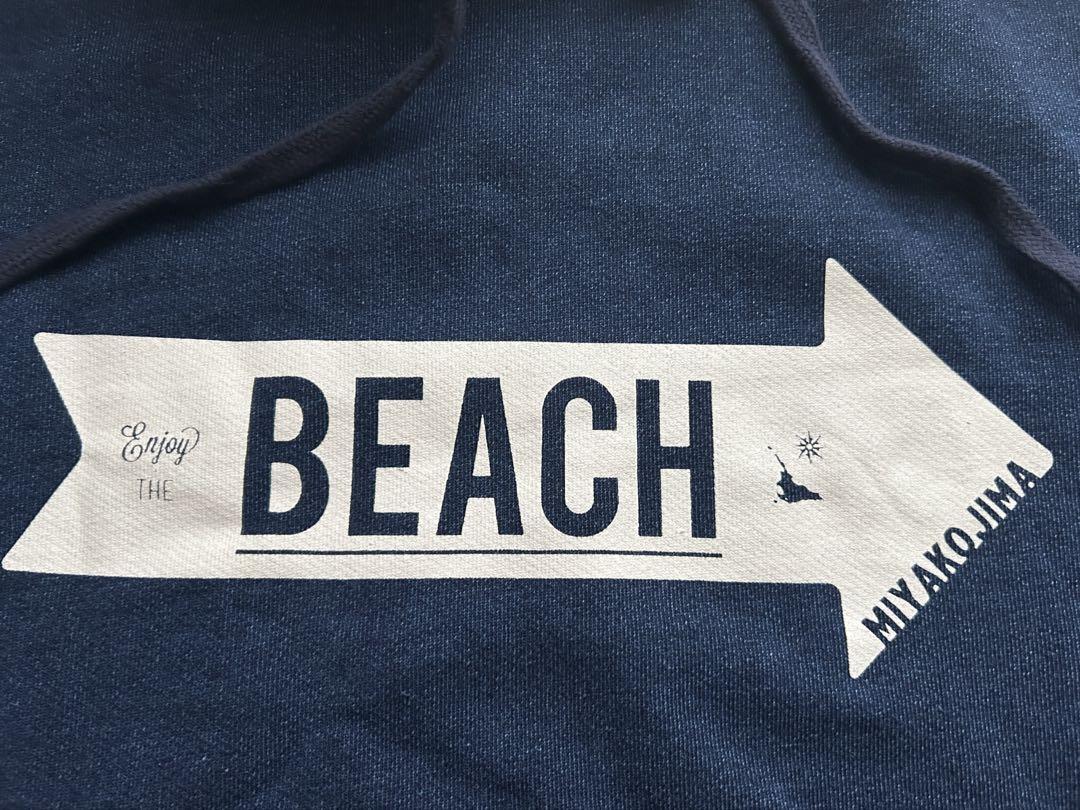 お値下げ　【新品未使用】沖縄宮古島『Tida』THE BEACHデニムパーカー 沖縄宮古島『Tida』THE BEACHデニムパーカー L