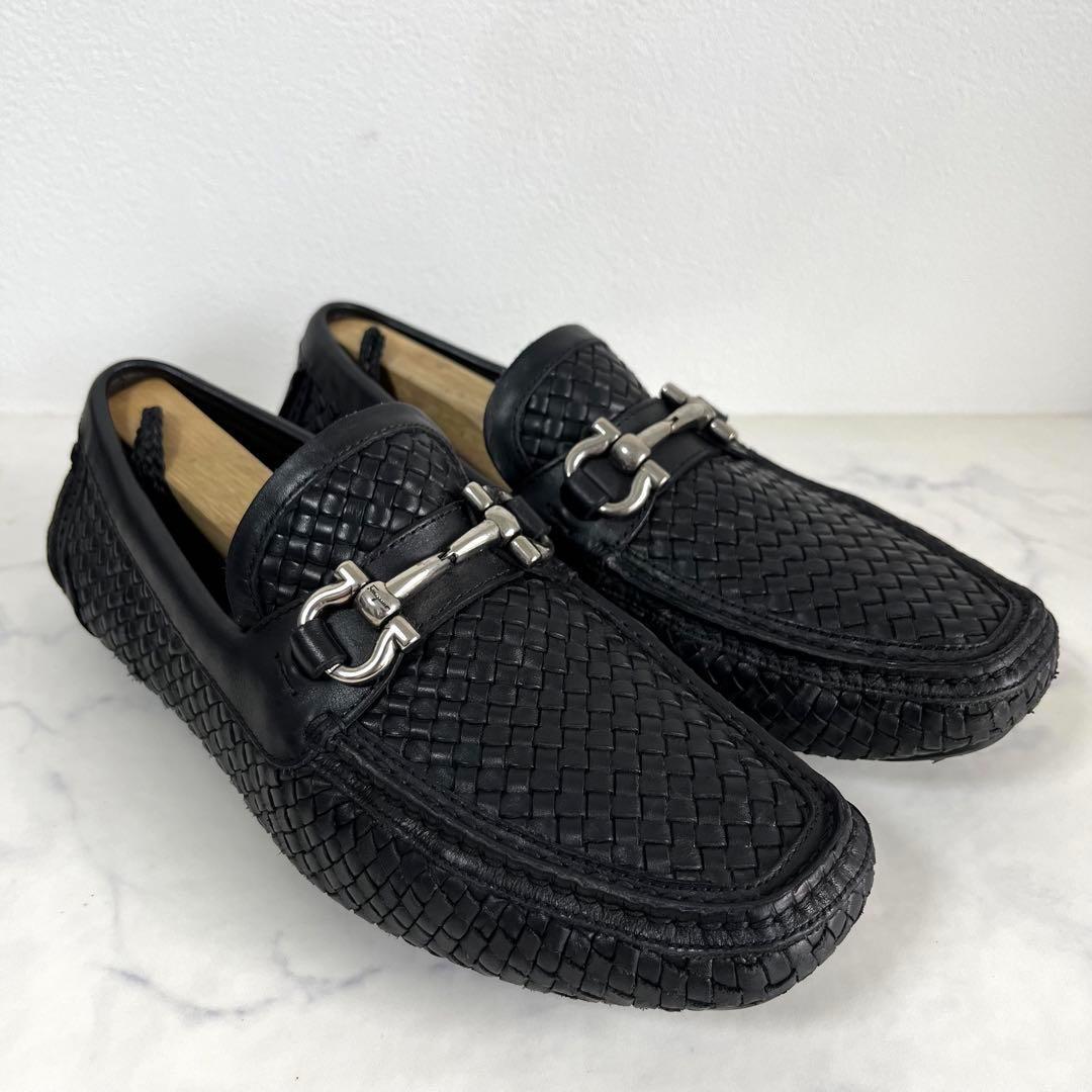 美品 フェラガモ 7.5 PARIGI イントレチャート ローファー