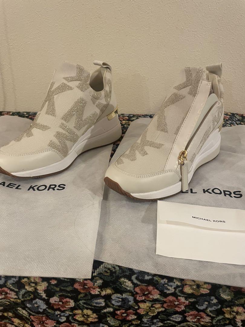 MICHAEL KORS ホワイトウェッジスニーカー
