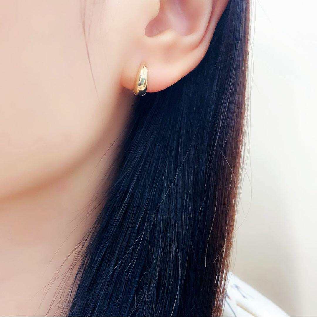 K10ゴールド フープピアス - メルカリ