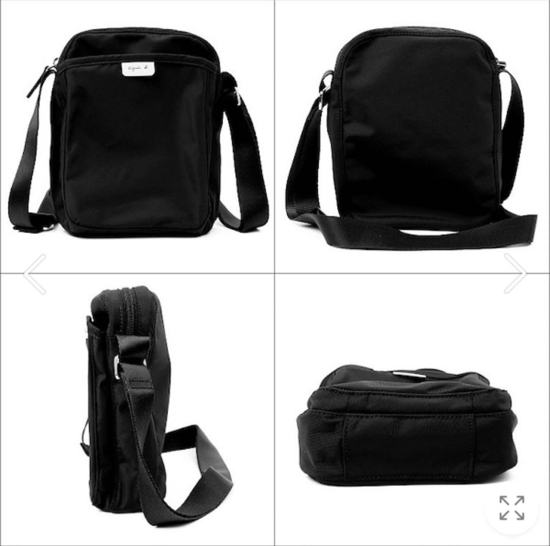 送料無料 日本 b. 美品】agnes NT01-06 黒 ナイロン ショルダーバッグ バッグ