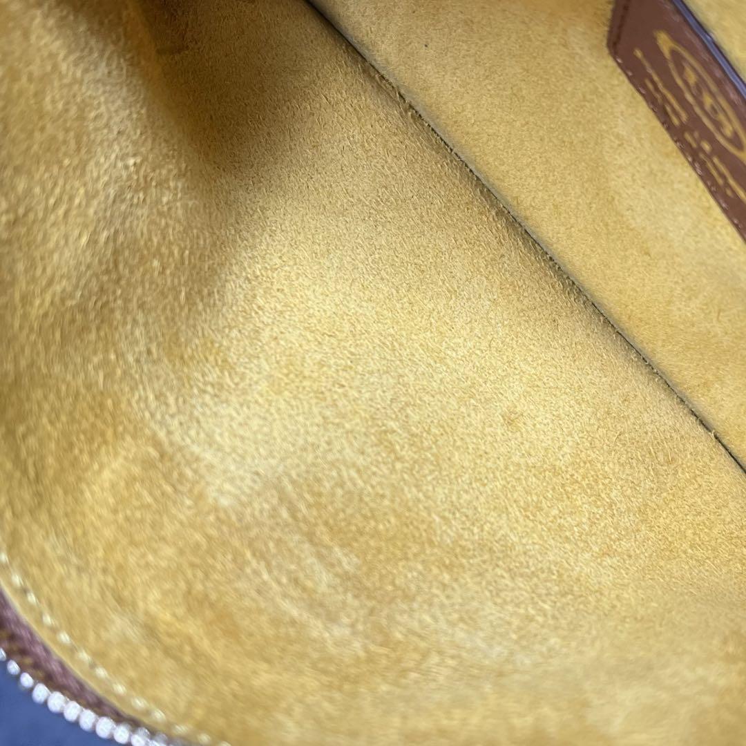 良品 TOD’S ダブルTリング バケット レザー ショルダーバッグ バッグ