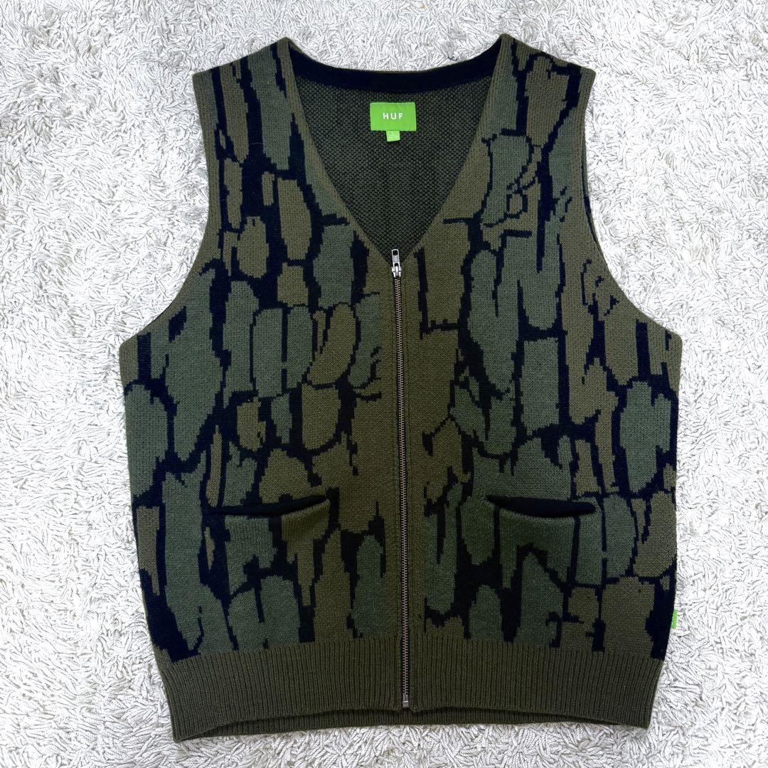 HUF HUDSON CAMO ZIP VEST (CAMO)