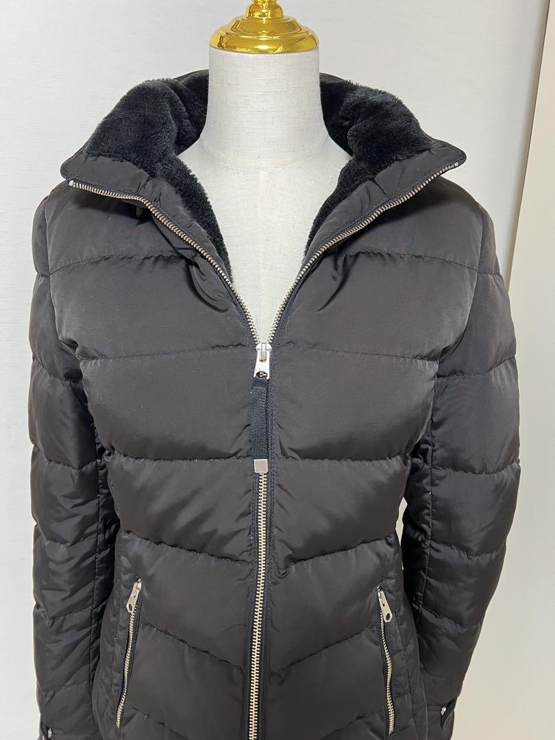 中古　ZARA 　フード付ダウン　Sサイズ ZARA ザラ WINDPROTECTION セミロング丈フード付きダウン M