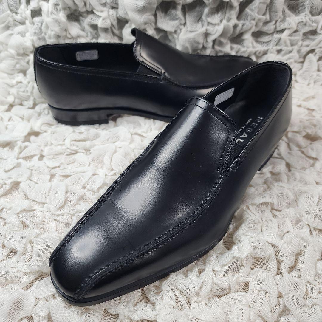 リーガル W46 ローファー スリッポン ブラック レザーシューズ25.5cm REGAL