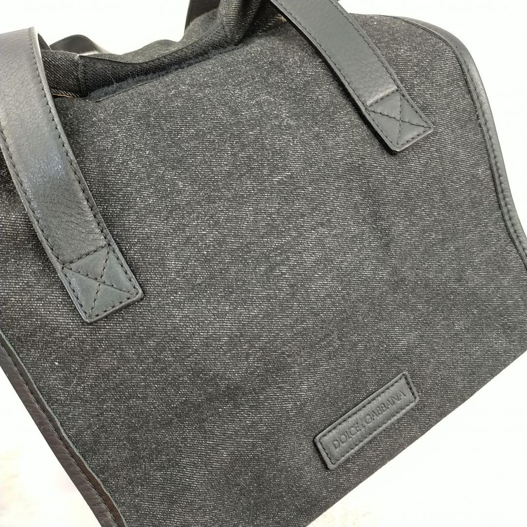 ✨️極美品✨️Dolce&Gabbana　ハンドバッグ　黒　デニム　レオパード