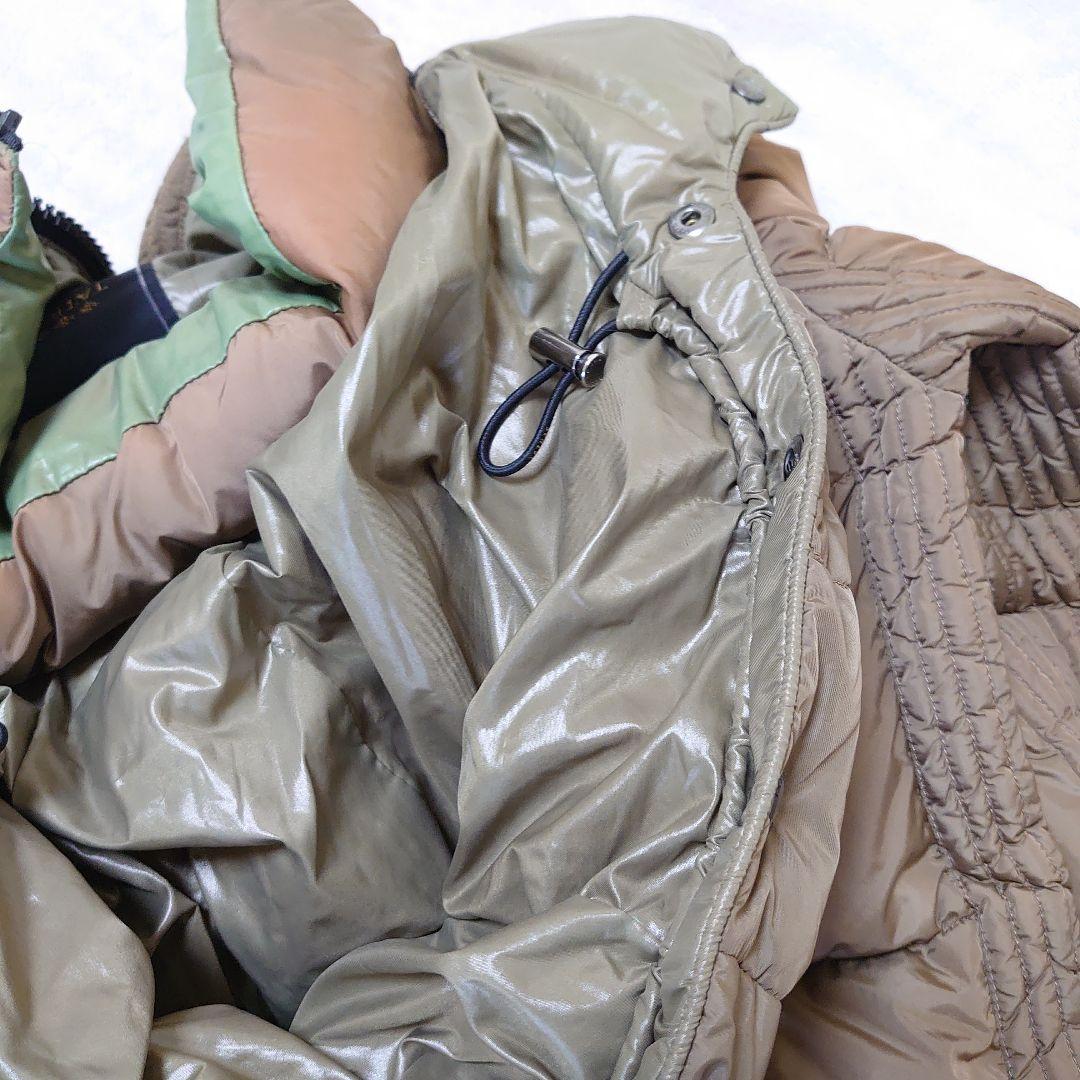 【ファー欠品】タトラス フード付 着脱 ブラウン ダウンジャケット ダブルジップ