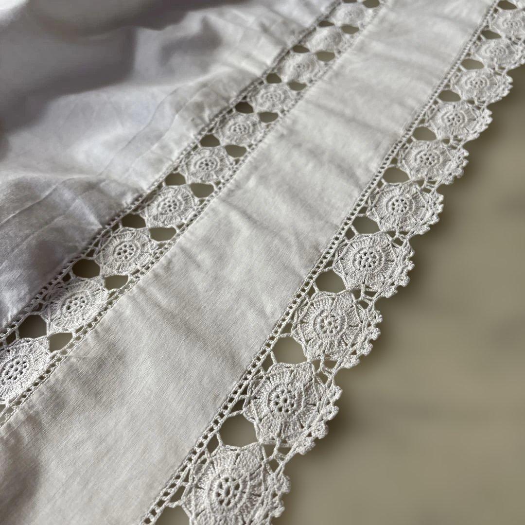 フランス　アンティーク　ヴィンテージ　サンドレス　ホワイトドレス