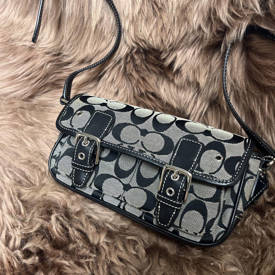 最終値下げ‼️コーチ COACH ショルダーバッグ ブラック グレーバッグ