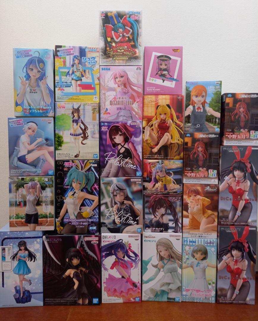 人気アニメ 美少女 プライズ フィギュア まとめ売り 25点 新品・未開封品 新品未開封 美少女フィギュア 25個まとめ売り プライズ