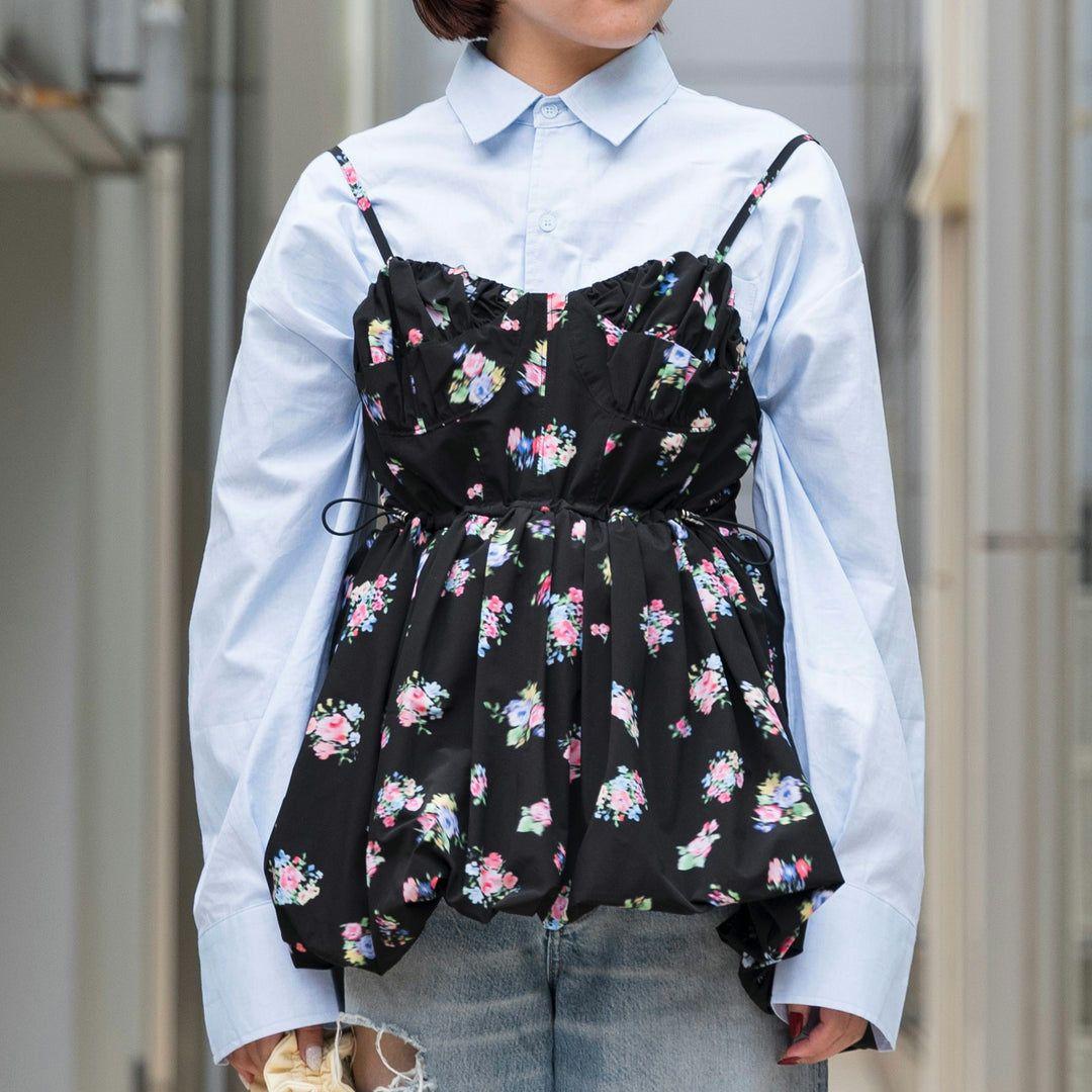 【poppy】Balloon flower cami tunic あさぎーにょ