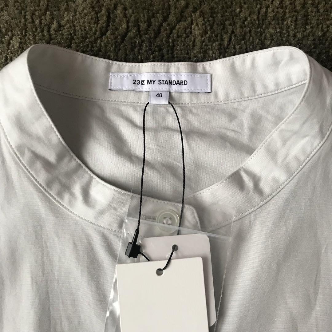 新品　23区　CANCLINI バンドカラーシャツ