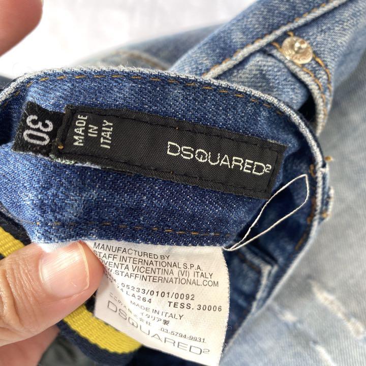 2022セール DSQUARED2 ディースクエアード デニム ジーンズ ダメージ加工 ワッペン 43fXy-m86780344866 新作定番人気