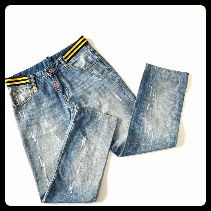 2022セール DSQUARED2 ディースクエアード デニム ジーンズ ダメージ加工 ワッペン 43fXy-m86780344866 新作定番人気