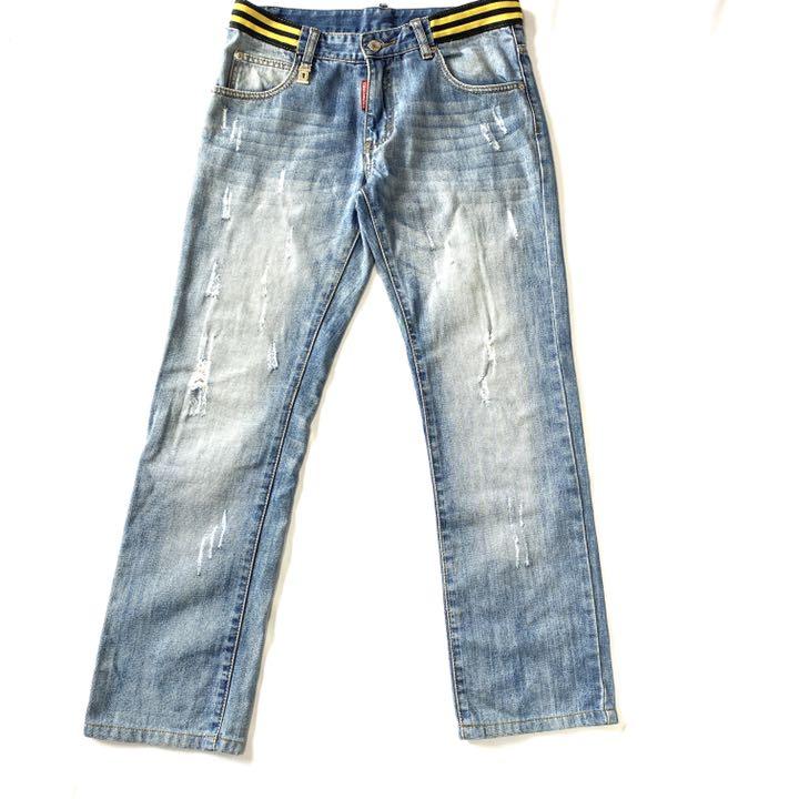 2022セール DSQUARED2 ディースクエアード デニム ジーンズ ダメージ加工 ワッペン 43fXy-m86780344866 新作定番人気