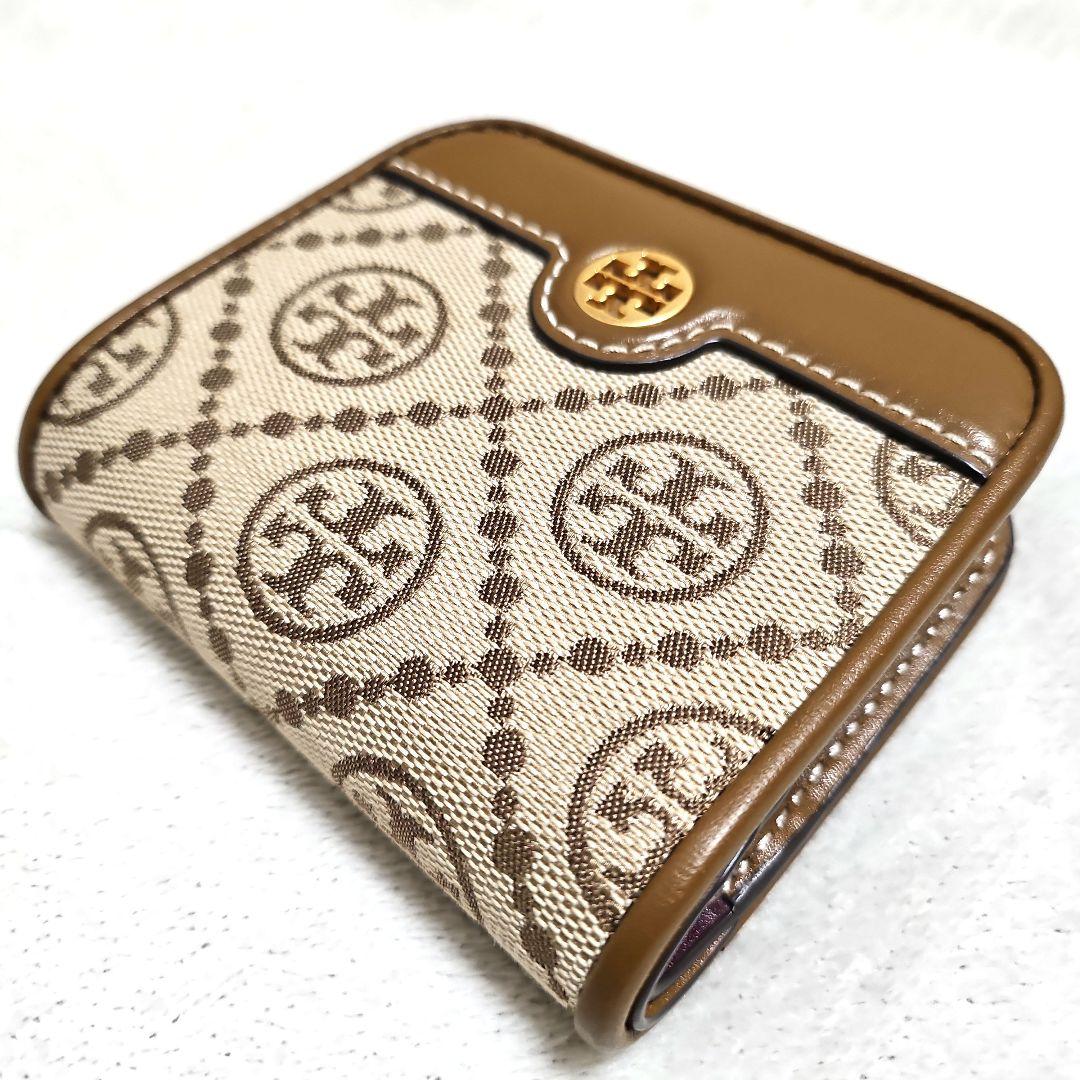 aiko様】Tory Burch 二つ折り財布 ベージュ/ブラウン - メルカリ