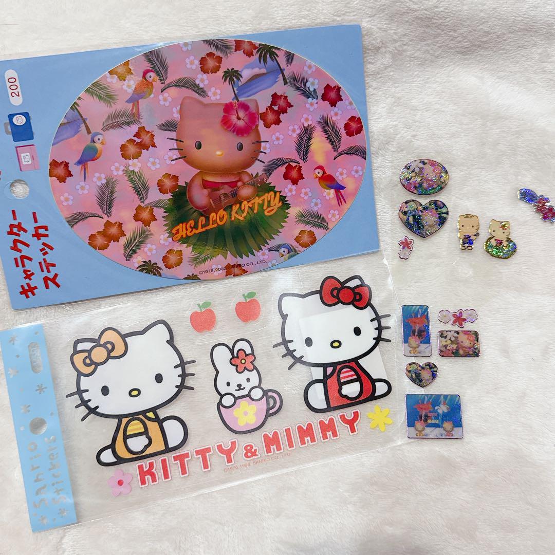 ハローキティ - ハローキティ　キティ　ステッカー　シール　日焼け　ハワイ　レトロ　レア ハローキティ キティ ステッカー シール 日焼け ハワイ レトロ