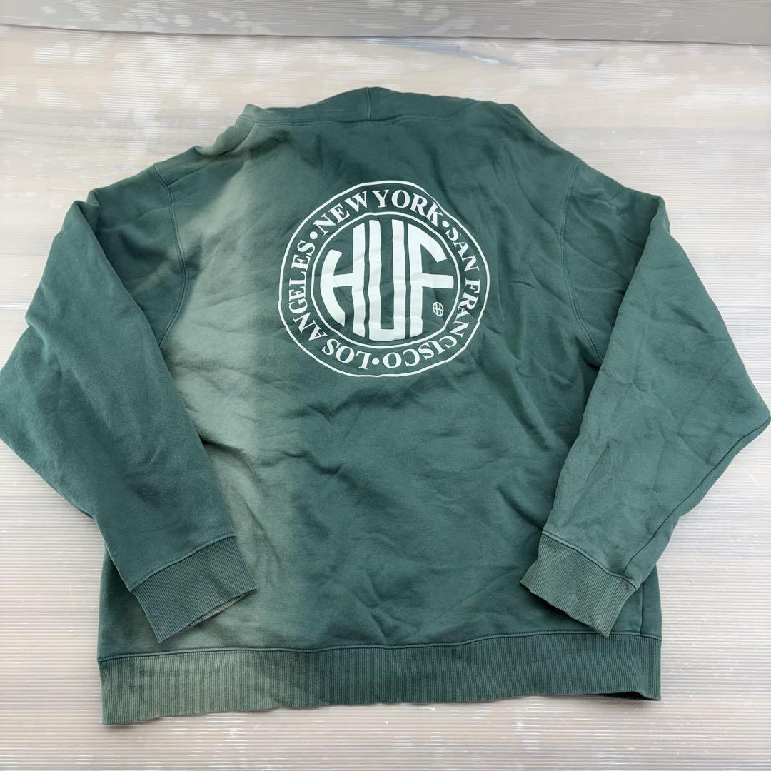 HUF ダークグリーン フード付きパーカー L - メルカリ