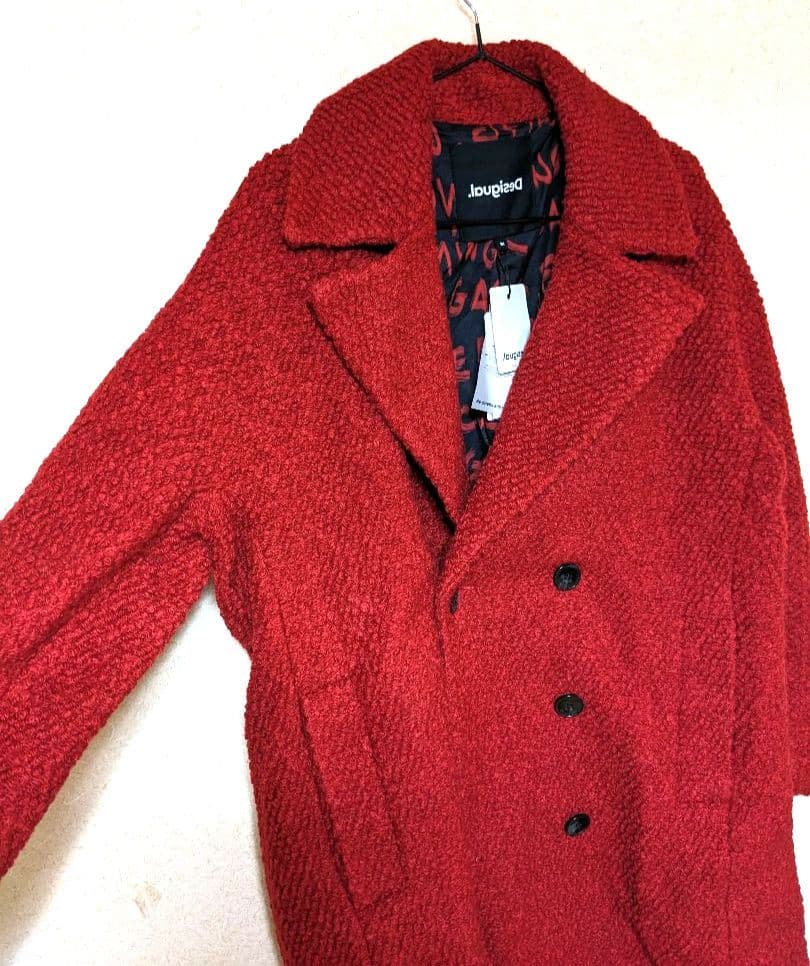 デシグアル ストレートコート 新品 チェスターコート ダブルボタン アウター デシグアル ストレートコート 新品 チェスターコート ダブルボタン アウター