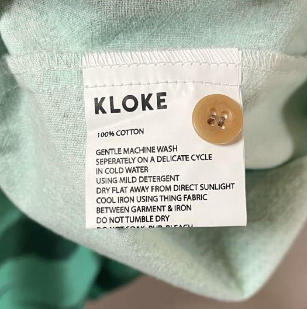 KLOKE ロングワンピース 緑色パターン