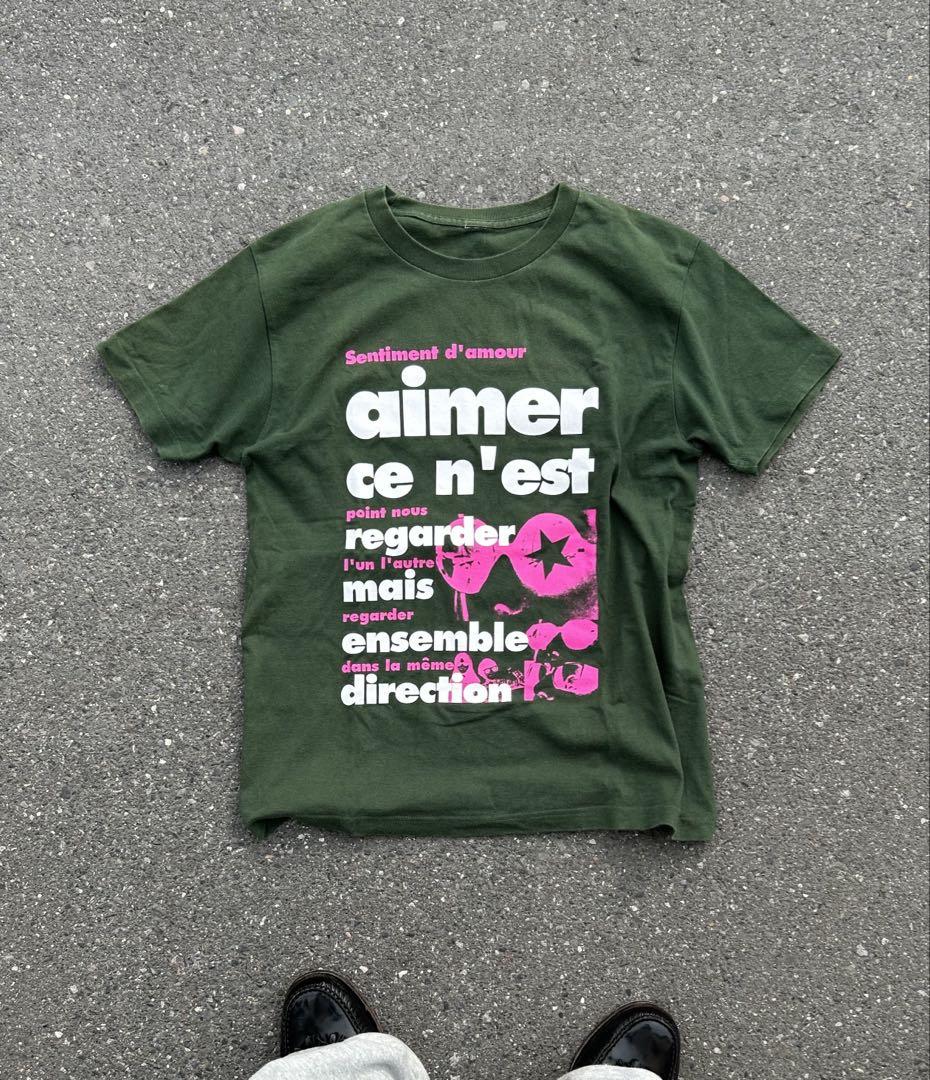 00s 90s アートt テキストプリント Tシャツ