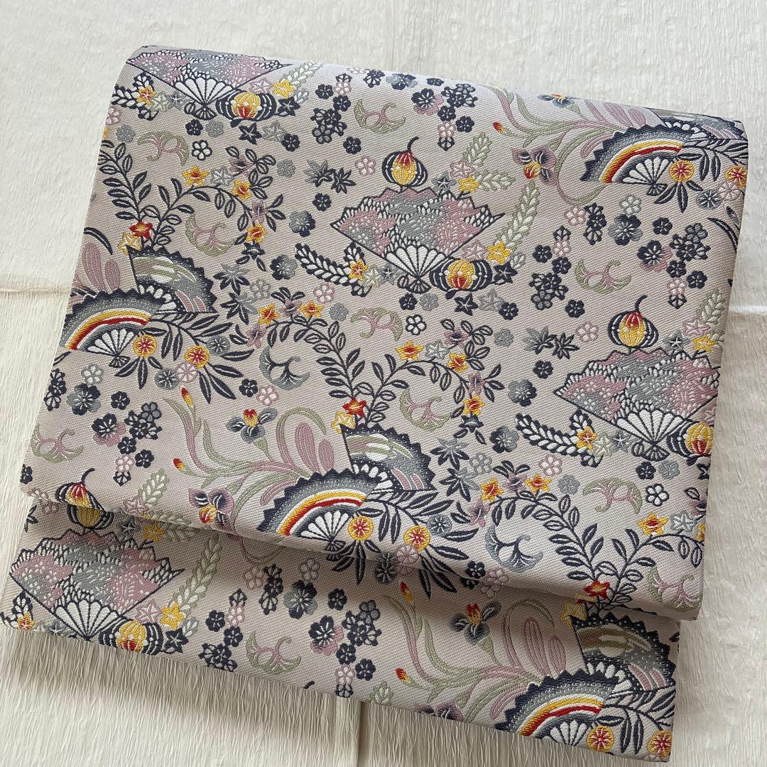 紹巴紅型 袋帯 パールトーン加工済 紹巴紅型 袋帯 パールトーン加工済