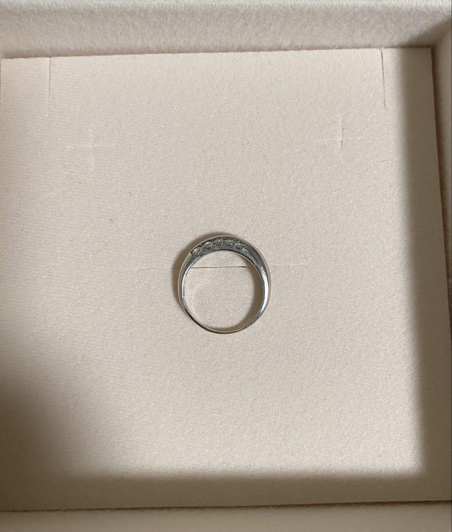 K18WG 天然ダイヤモンド0.40ct リング９号