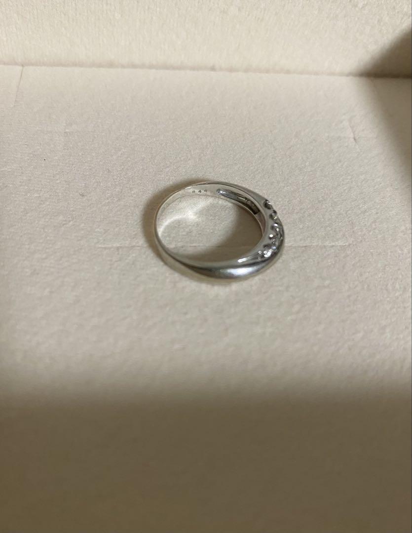 K18WG 天然ダイヤモンド0.40ct リング９号
