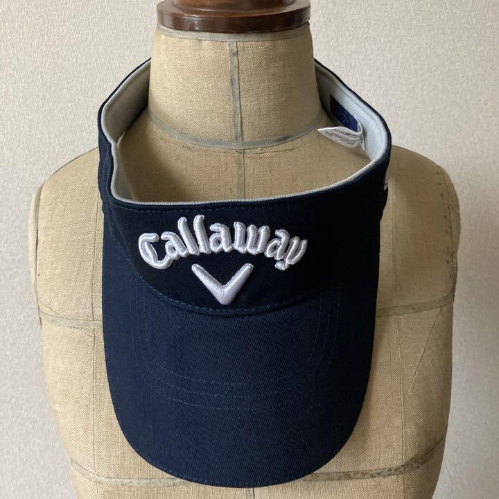 CallaWay MEN\'Sシルバーロゴ ゴルフサンバイザー☆更にお値下げ☆