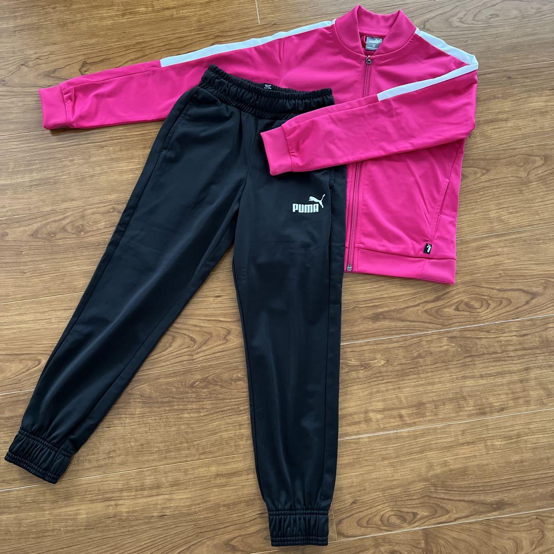 PUMA ジャージ 上下セット 130サイズ ピンク/ブラック