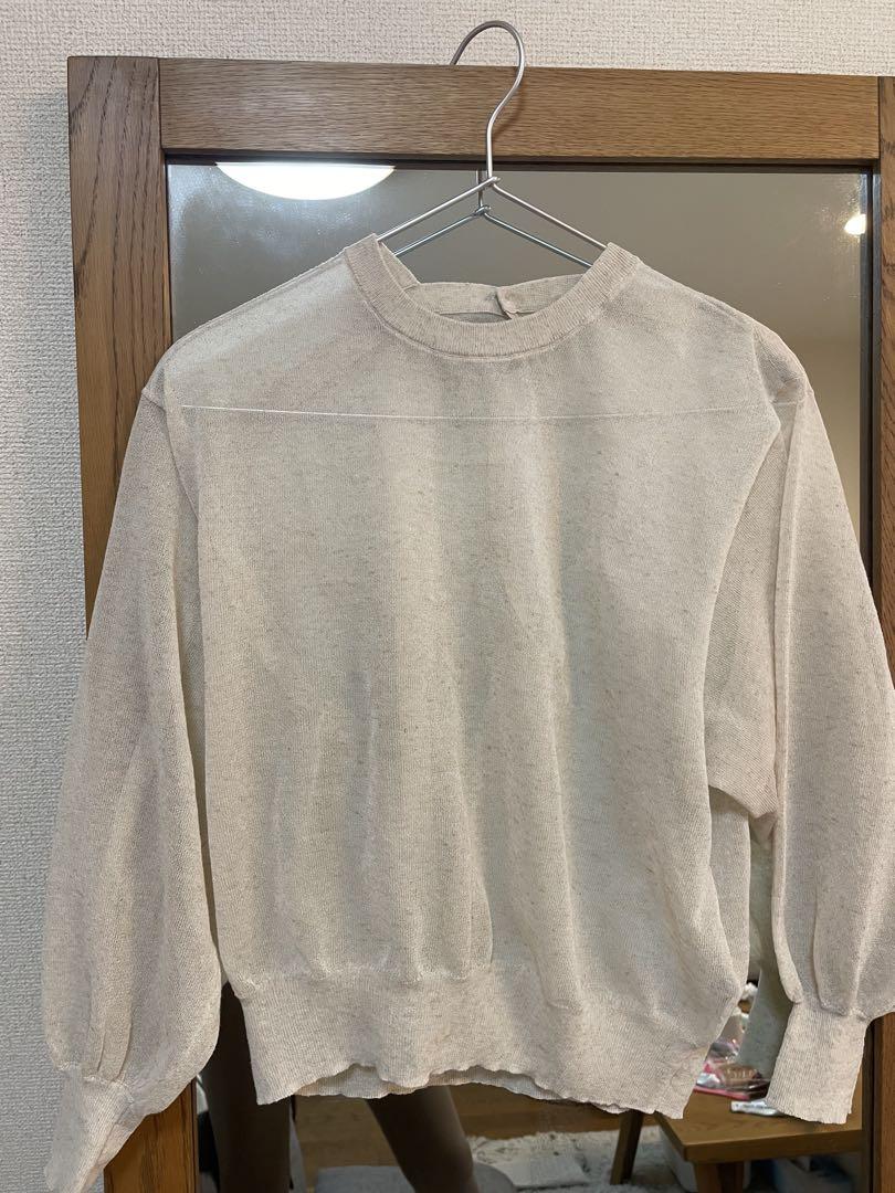 BABYLONE ベージュ バックオープン Tシャツ F