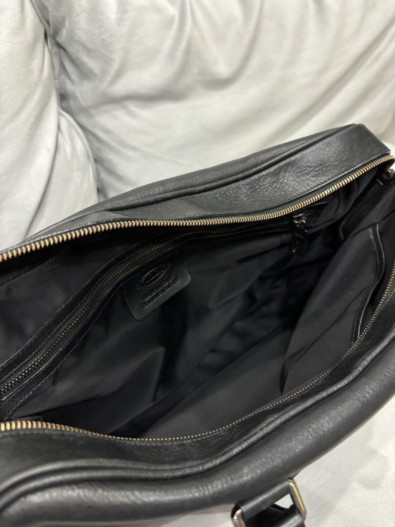 TOD'S ブラック レザー ビジネスバッグ