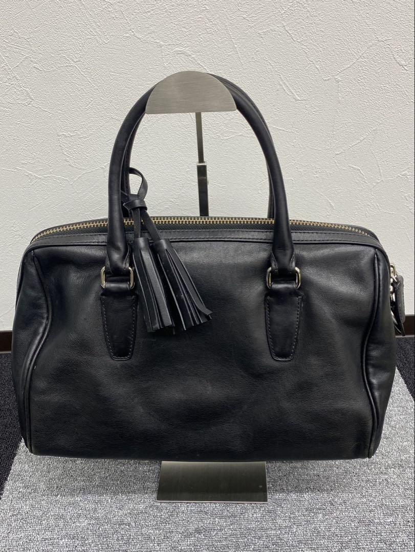 COACH ブラックレザー バッグ