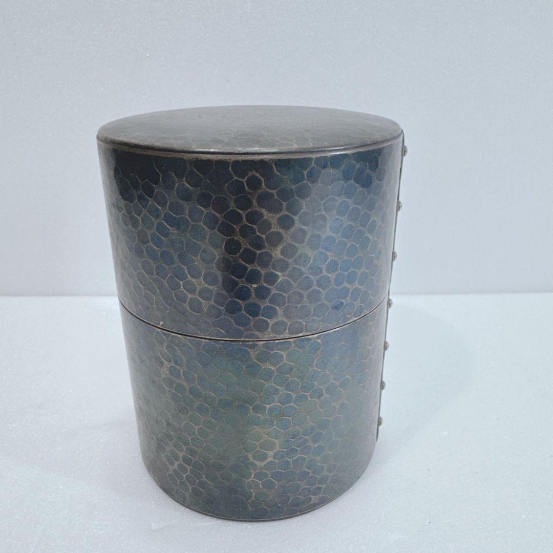 玉川堂 鎚起銅器 茶筒 打ち出し模様 レトロ 茶道具 煎茶道具 玉川堂 鎚起銅器 茶筒 打ち出し模様 レトロ 茶道具 煎茶道具