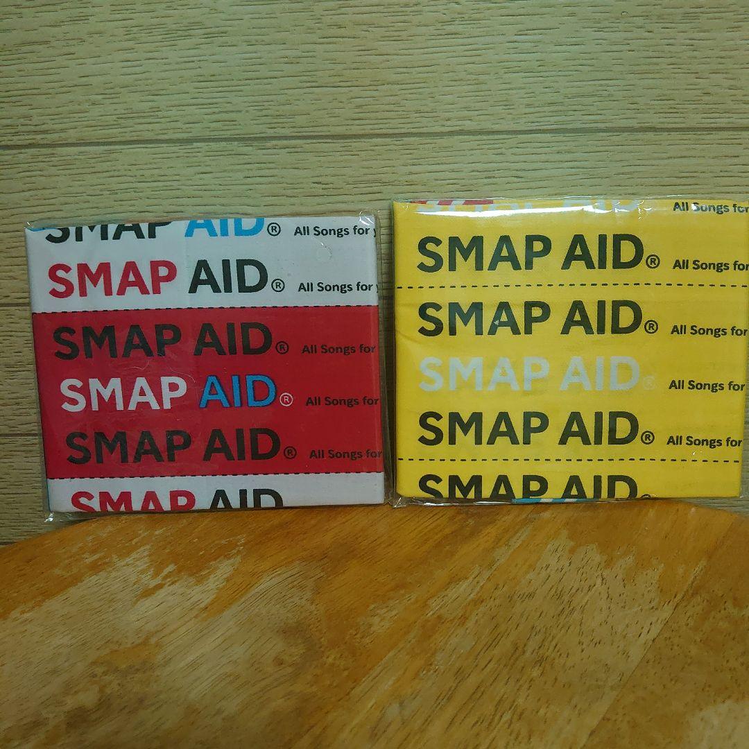 SMAP AID ハンカチセット 赤 黄色 2枚入り