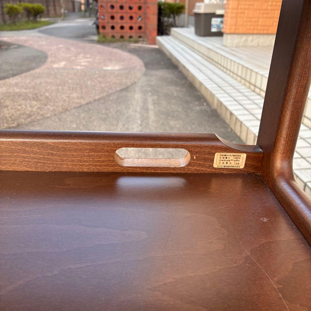 karimoku カリモク家具 電話台 花台 キッチンラック 収納ワゴン レトロ