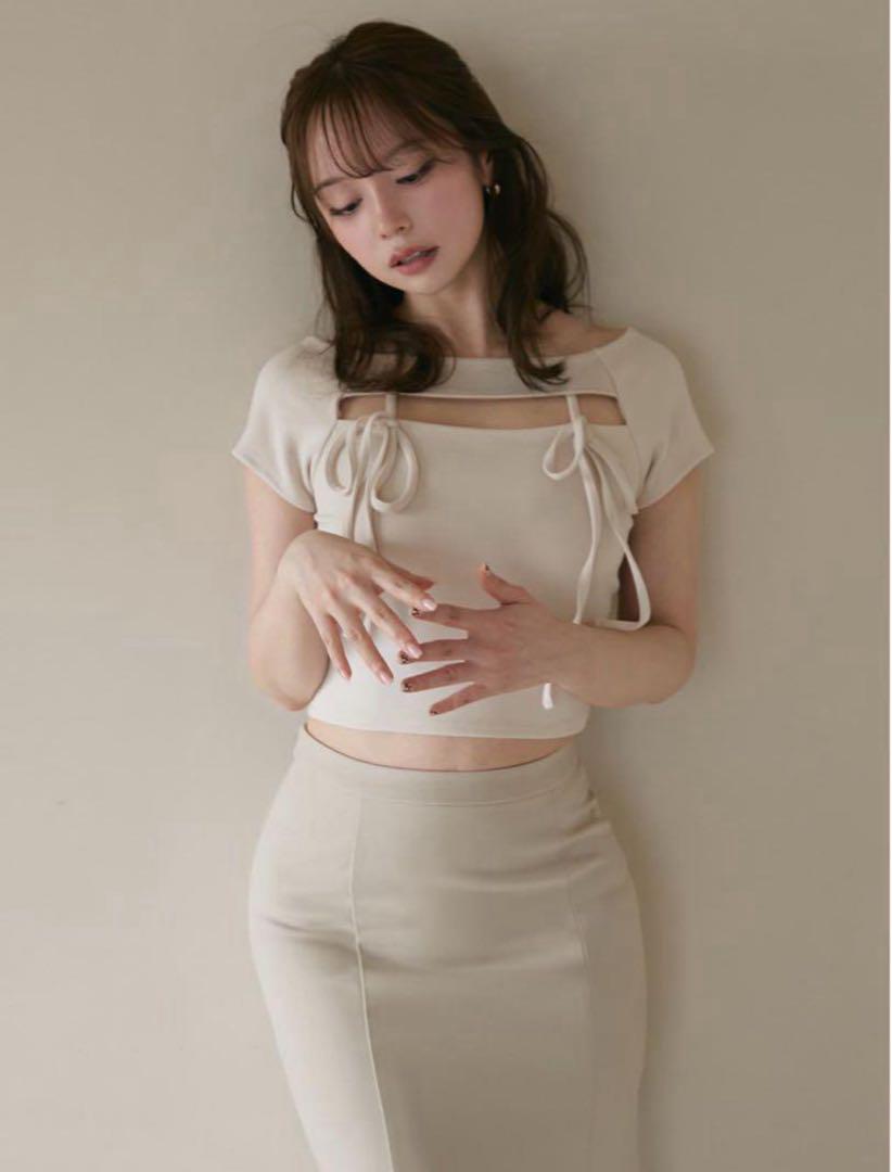 【実物写真有】ANDMARY Bebe ribbon tops ivory andmary アンドマリー bebe ribbon tops アイボリー - メルカリ