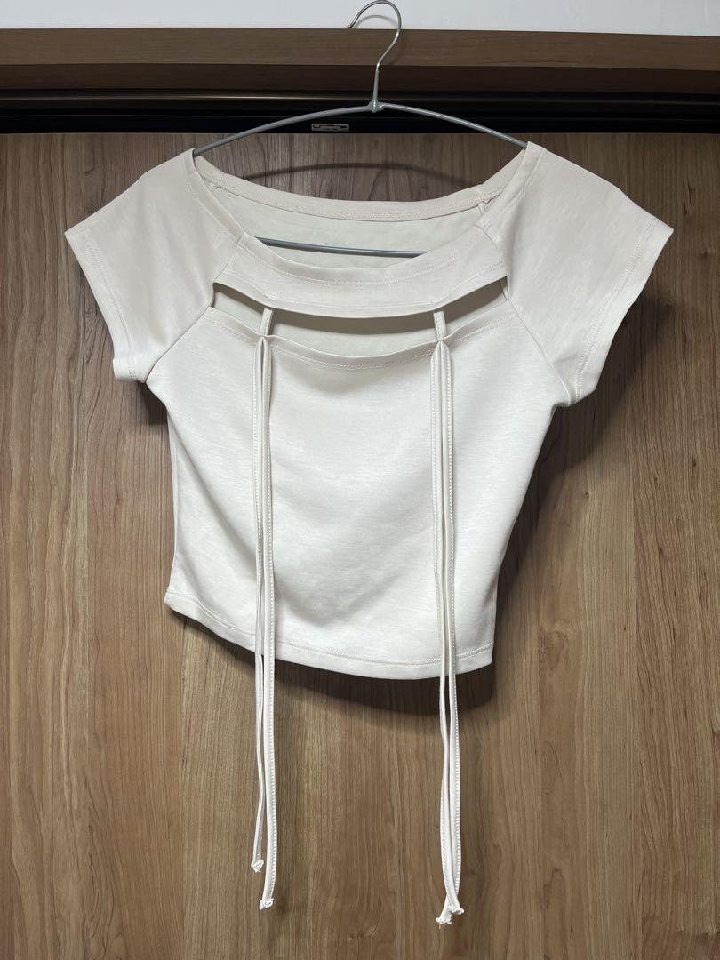 andmary アンドマリー bebe ribbon tops アイボリー - メルカリ