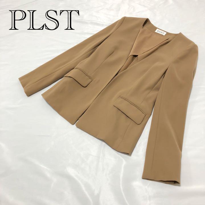 美品 PLST ノーカラー キャメル ジャケット S 人気商品ランキング