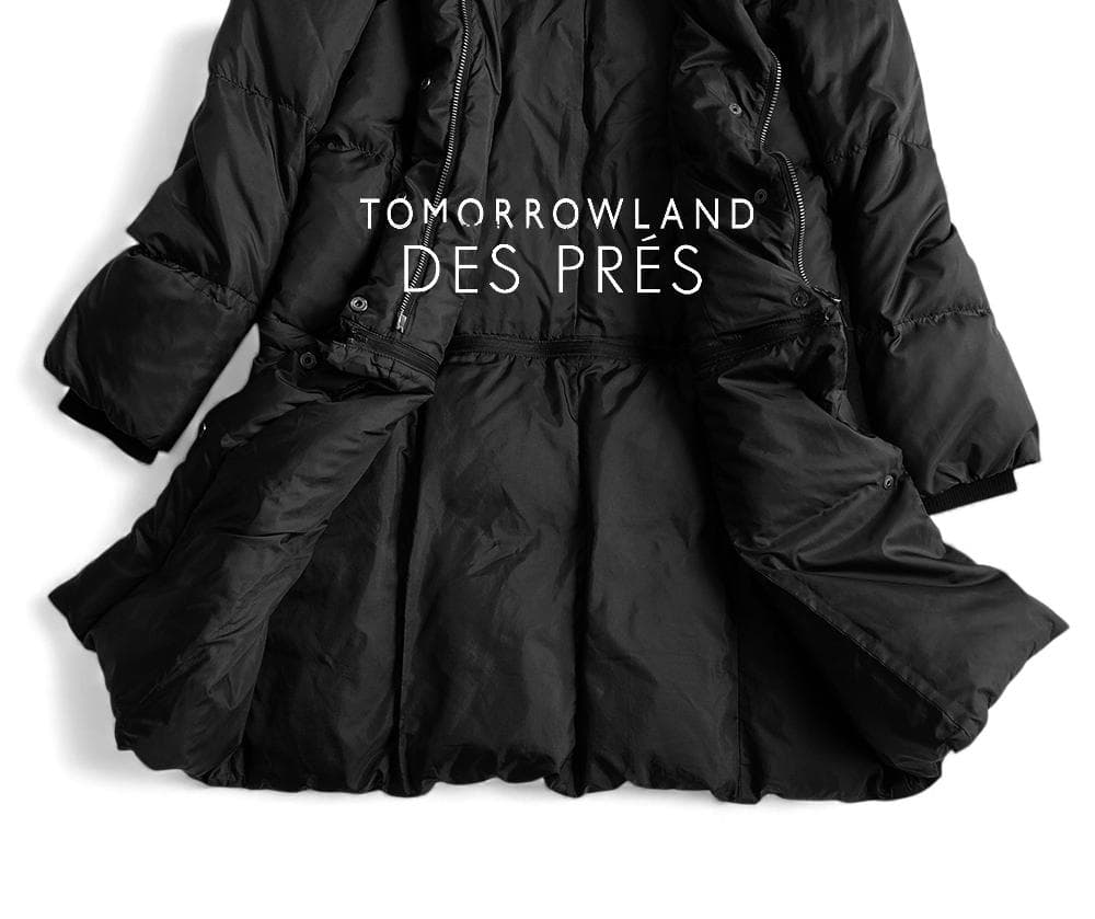 トゥモローランドデプレ 軽量ロング&ショート2WAYダウンジャケットコート黒 トゥモローランドデプレ 軽量ロング&ショート2WAYダウンジャケットコート黒