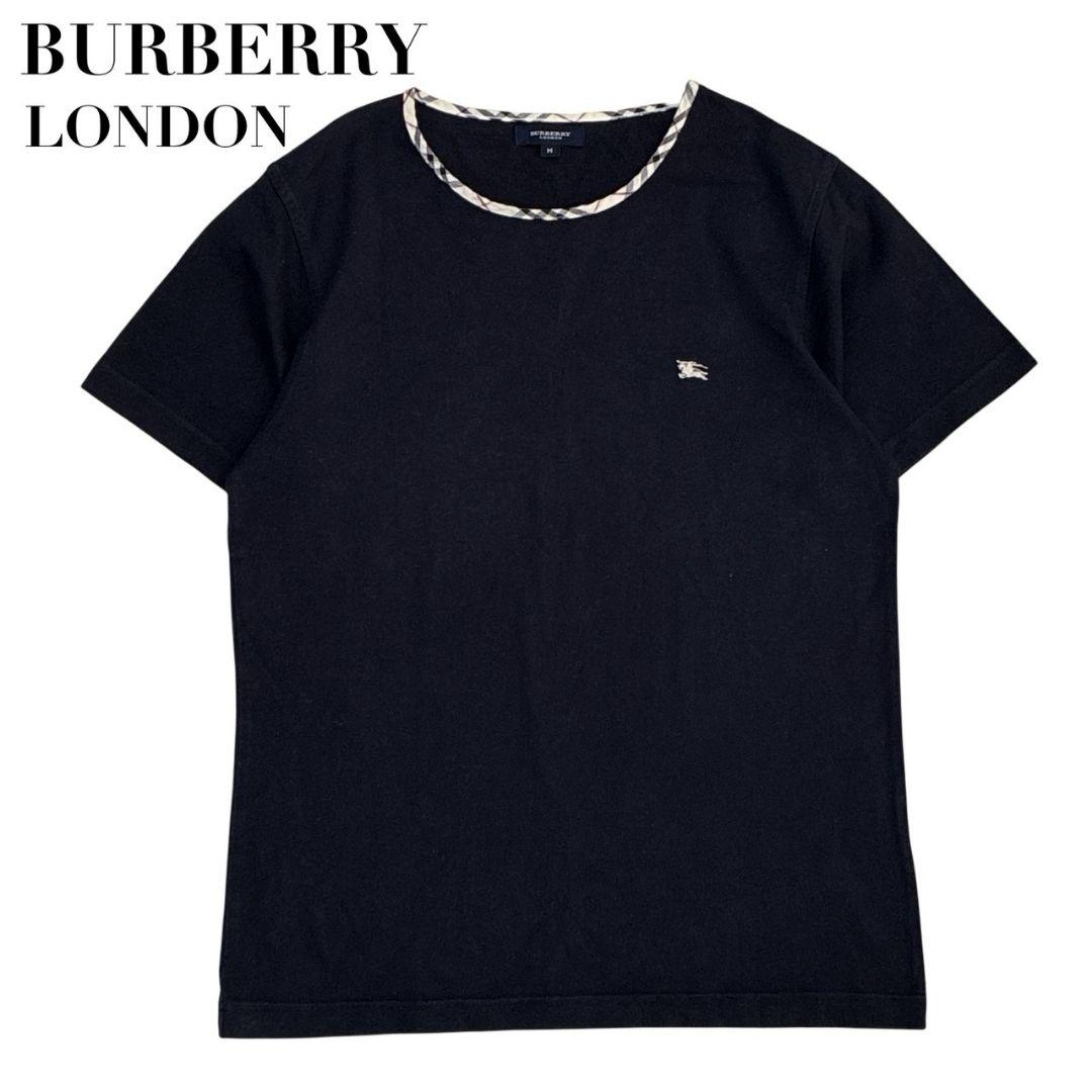美品✨バーバリーロンドン 刺繍ロゴ Tシャツ 半袖カットソー